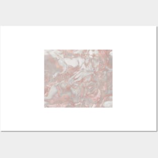 French polished rose gold marble Posters and Art